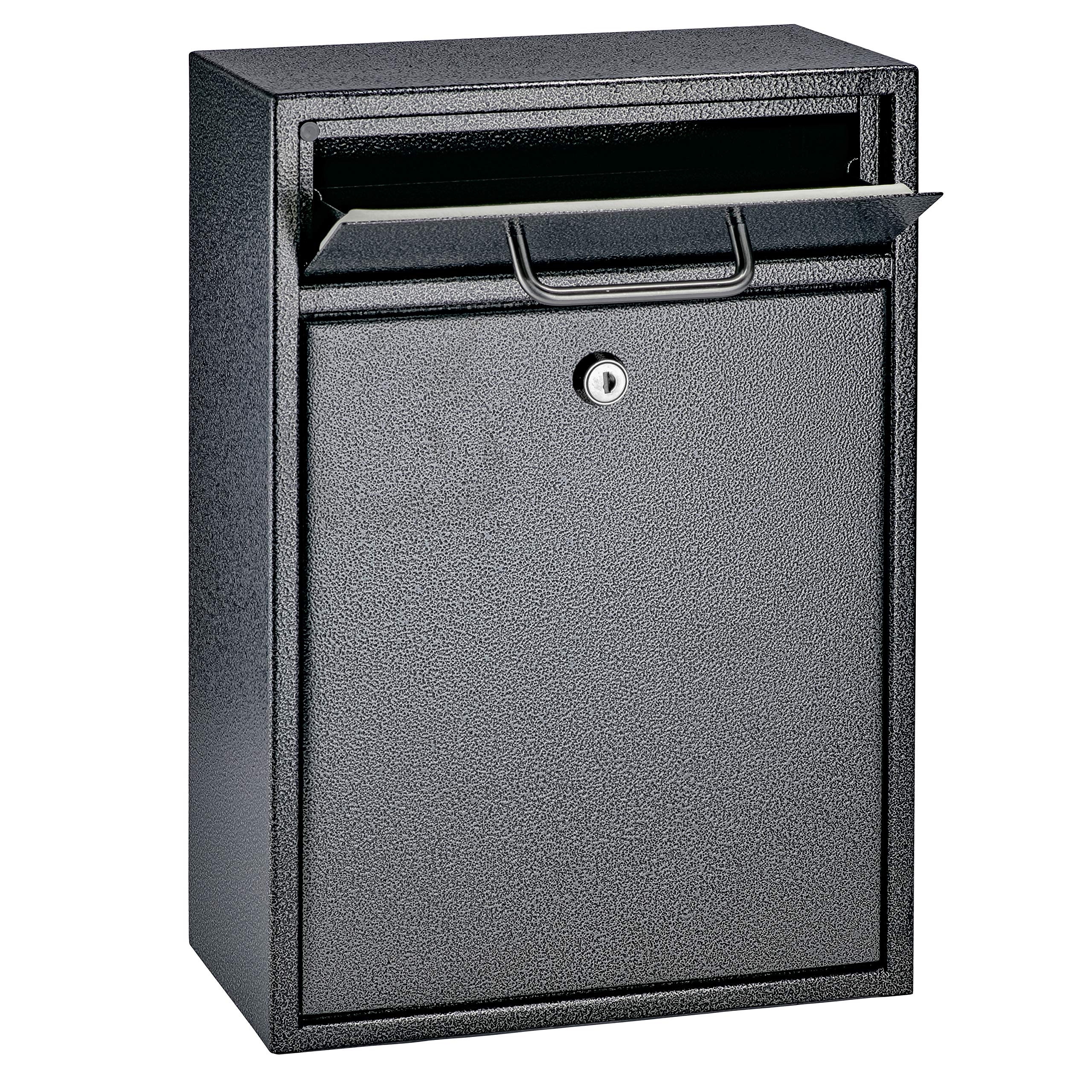 Mail Boss 7413 High Security Steel Locking Wall Mounted Mailbox-Office Comment Letter Deposit, Galaxy Drop Box,Medium
