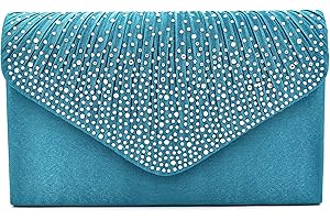 Elegant Turquoise Clutch Purse: A Chic Evening Essential for Women