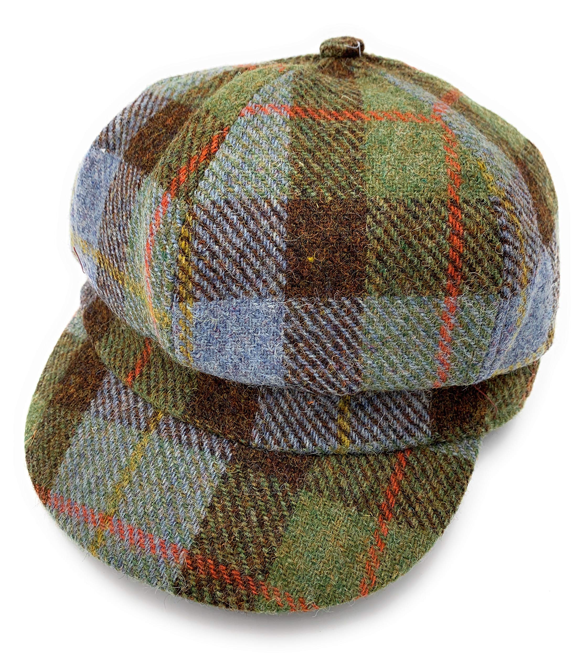 Tartan Tweeds Women's Macleod Tartan Harris Tweed Baker Boy Cap Made In The Uk (Macleod Tartan)