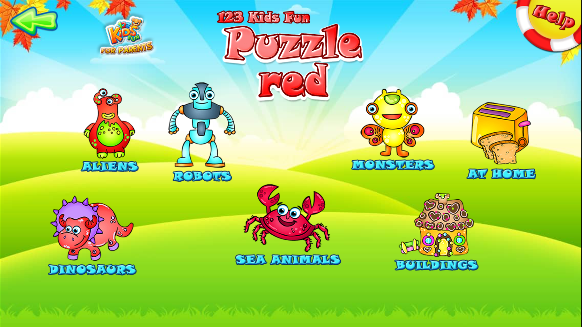 123 Kids Fun PUZZLE RED - Free Educational Jigsaw Puzzle Game for ...