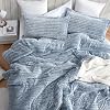Byourbed Cozy Peaks - Coma Inducer® Oversized Queen Comforter Set - Chevron Frosted Navy