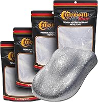 Vista 72 de Custom Shop - Plata a arco iris- 4 onzas de microescamas holográficas de metal de 0.004 pulgadas de tamaño de 100 micrones - Resistente a los rayos