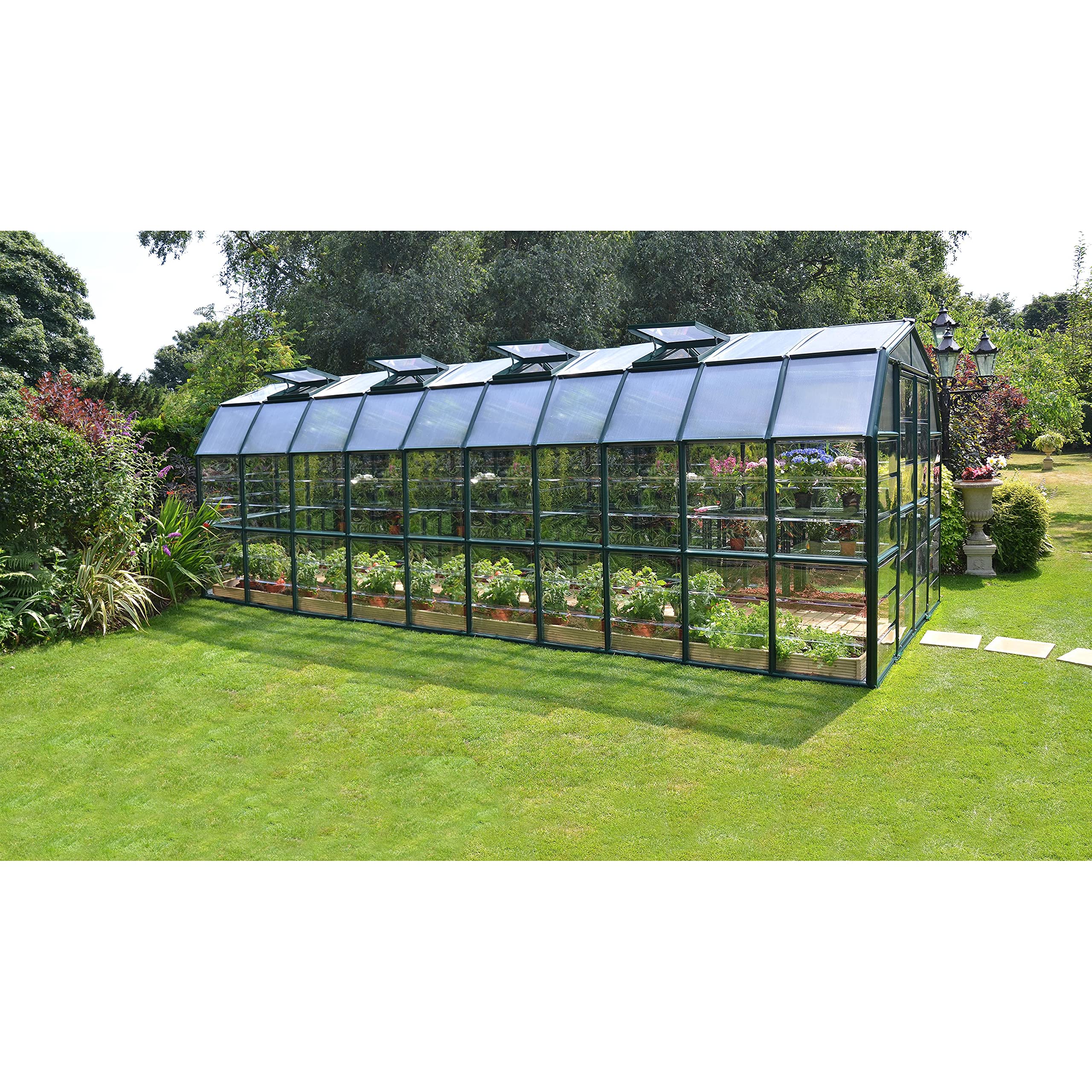 Canopia by Palram Serra da giardino Grand Gardener 8 X 20 (verde) Struttura in alluminio, pannelli in policarbonato, resistente ai raggi UV