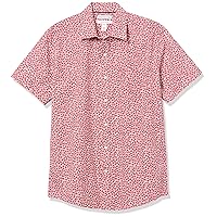 Amazon Essentials Camicia in Popeline a Maniche Corte Regular Fit Uomo