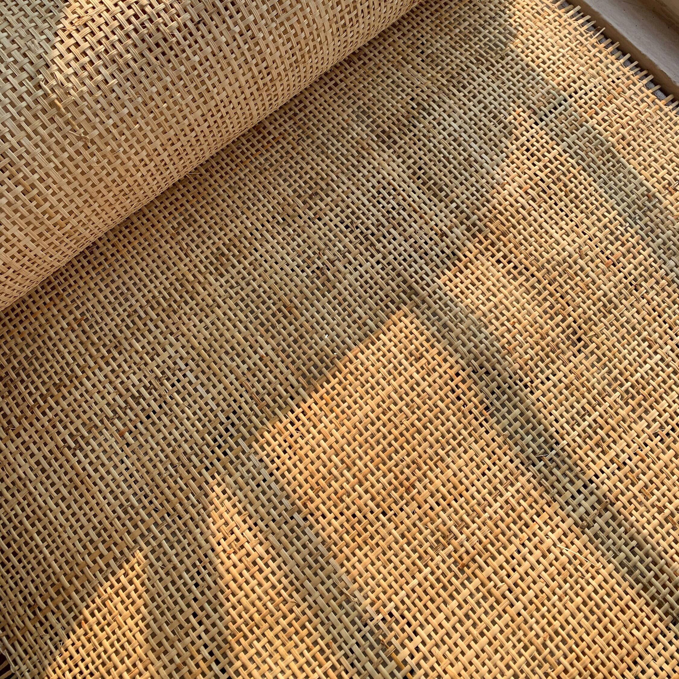Cane Webbing, 35 x 150cm Natural Rattan roll, Rattan, Rattan Sheet, Caning Material, Cane Rattan Webbing Roll, Rattan Webbing for Caning Projects Wide Rattan for DIY Crafts Chair Cabinet Furniture
