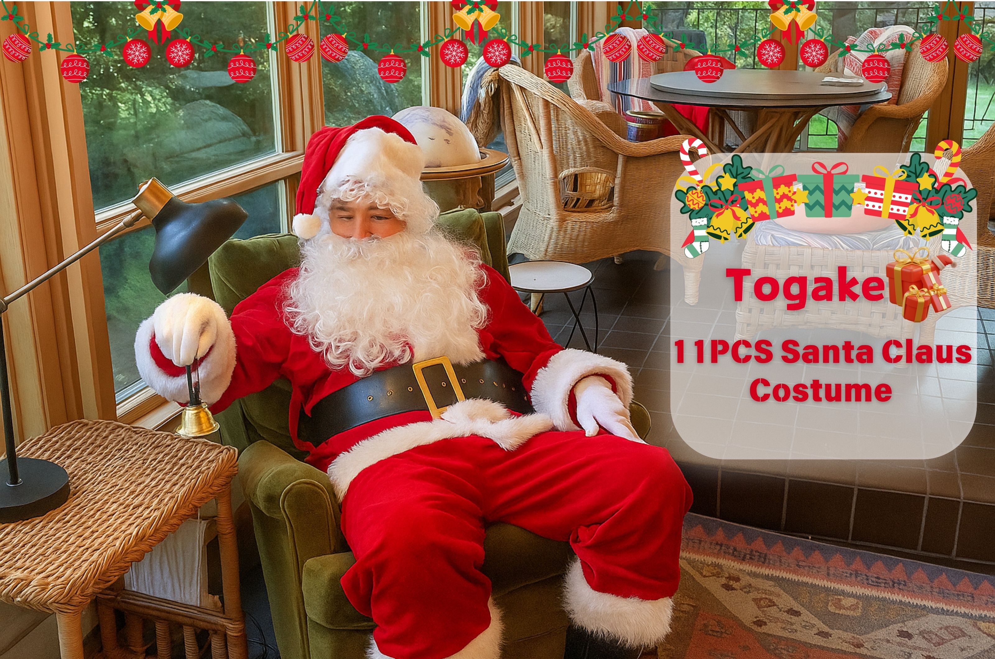 CHEEKY SANTA SUIT 2002 日本限定品サンタ・スーツ2002 Amazon.com: Togake Santa Suit Adults Men 11pcs Set Red Deluxe