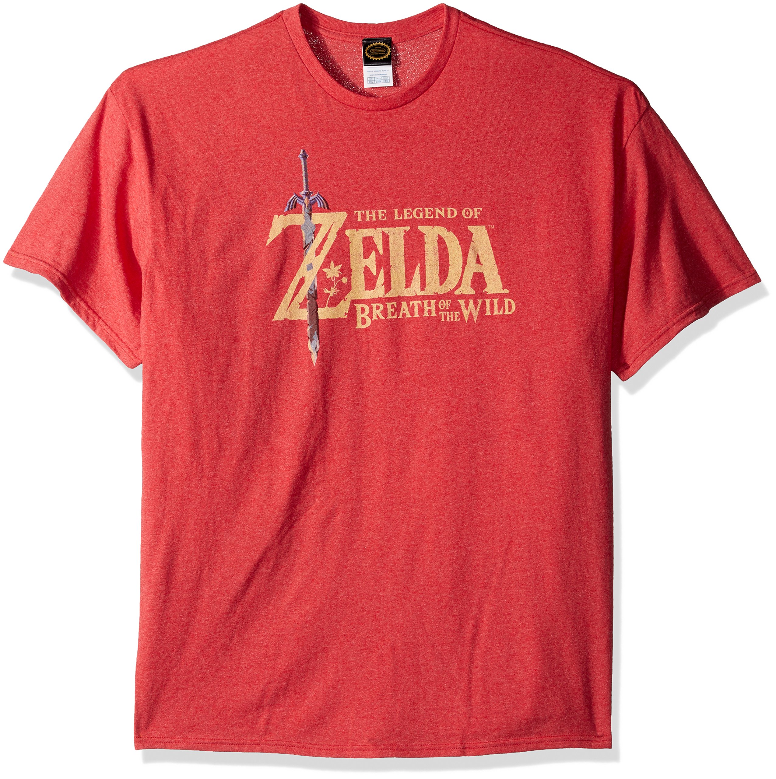 Nintendomens Zelda Breath of the Wild Link Basic Logo T-shirt T-Shirt