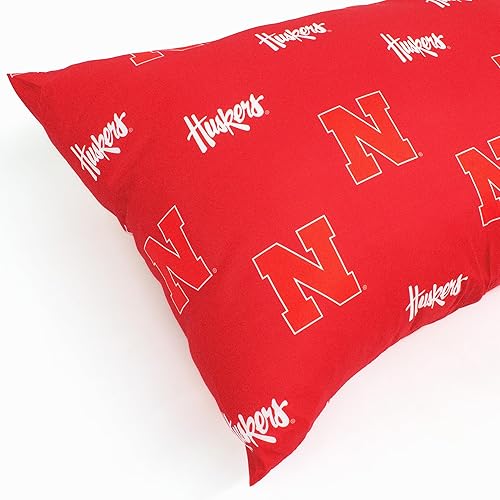 Miniatura 4 de College Covers Everything Comfy Nebraska Cornhuskers - Funda de almohada, 20 x 60 pulgadas, incluye 1 funda de almohada