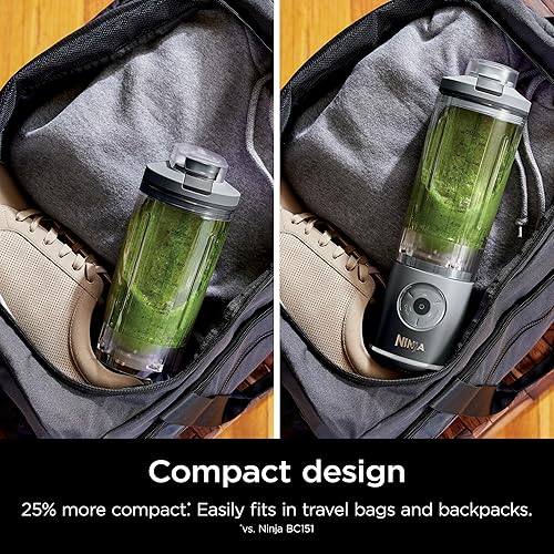 Miniatura 5 de Ninja Blender, Blast Max, inalámbrico, Licuadora personal para batidos, bebidas congeladas, trituración de hielo, recipiente extraíble, tapa a