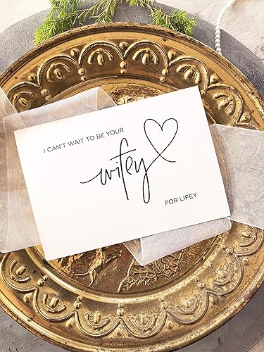 Miniatura 3 de I Can't Wait to be Your Wifey for Lifey Wedding Day Card from Bride for Groom, Love Card
