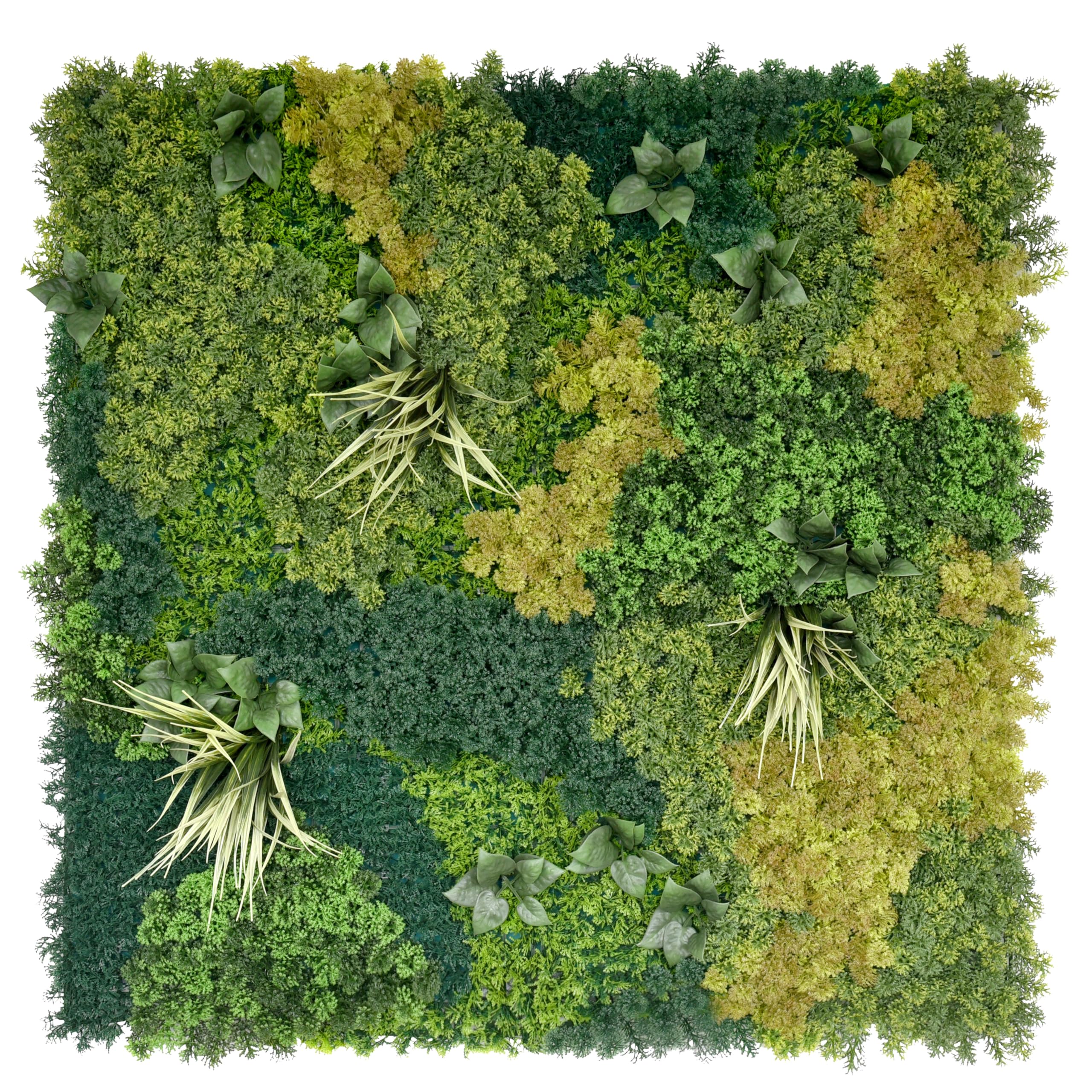 BONERVA | Jardín Vertical Yellowstone | Planta Artificial para decoración de Pared en Interior y terrazas | Pack 1m² (1 Pieza 100 x 100 cm) | Diseño Exclusivo hogar, oficinas, Bares