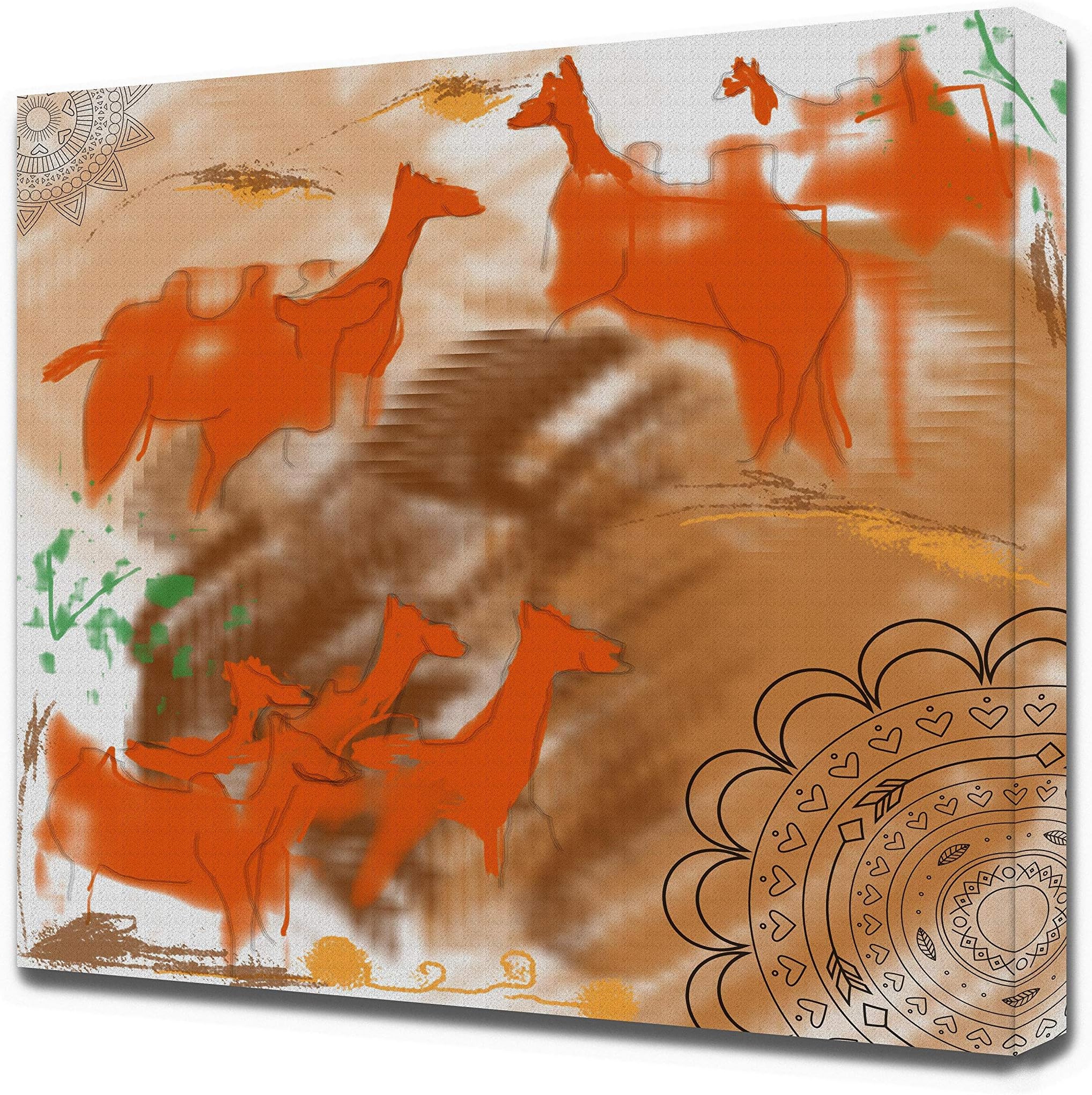 iDecor canvas printing of desert site in 40 x 40 cm frame