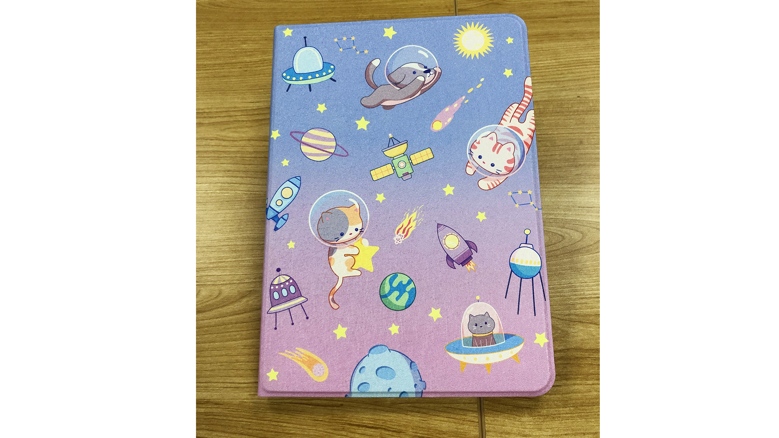 Lalumix IPad Case 9.7 Inch - Cats & Dogs In Space Design For IPad Air 1/2 & IPad 5th/6th Gen