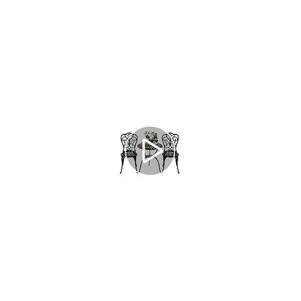NUU GARDEN 3 Piece Bistro Set Outdoor, All Weather Cast Aluminum Patio Bistro Sets Patio Table and Chairs Set of 2 with Umbrella Hole for Yard, Balcony, Black, Butterfly Backrest - Image 8
