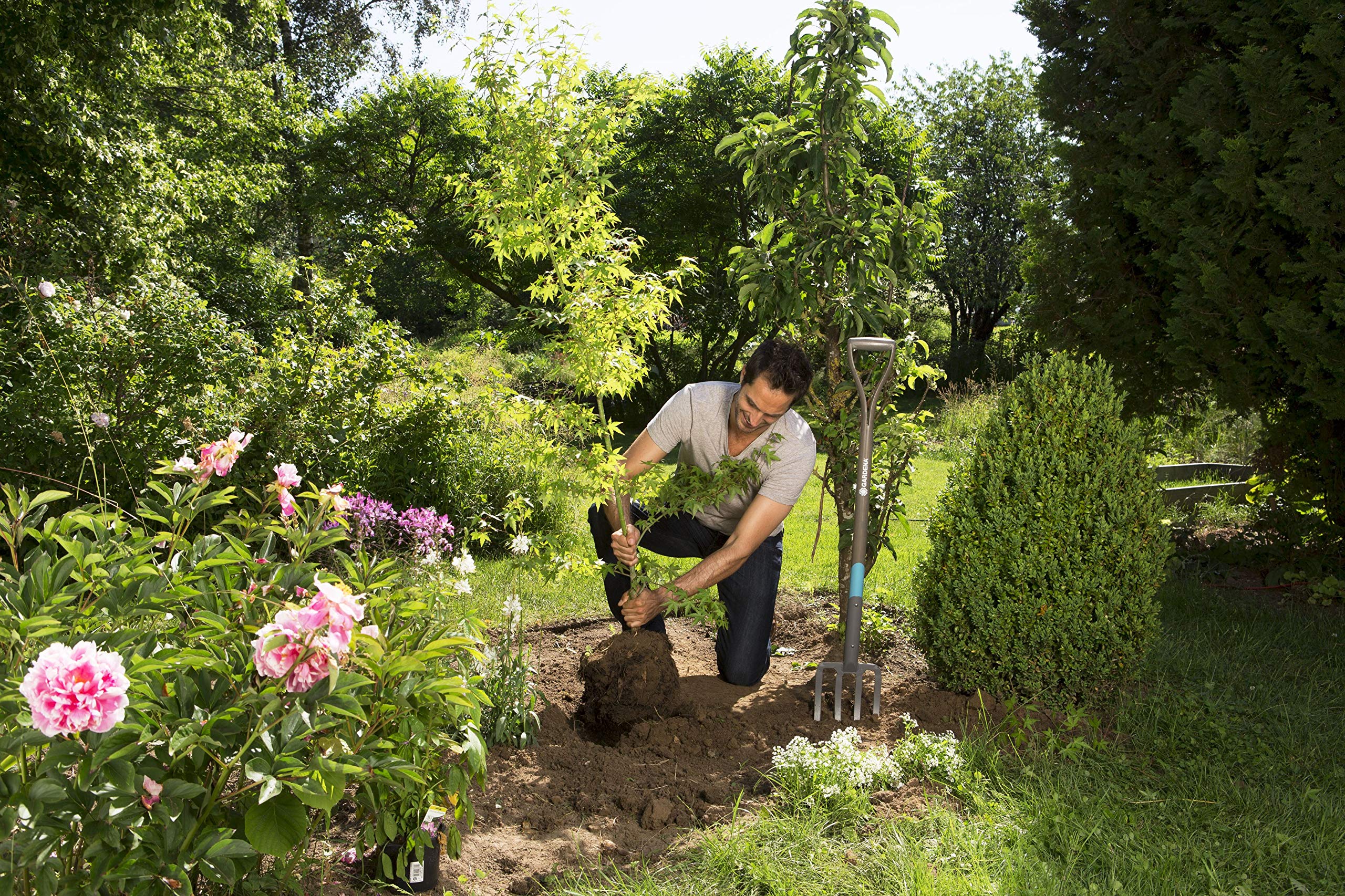 Gardena Forca Natureline: Forca per Rivoltare e Dissodare, in Frassino Certificato Fsc, Impugnatura a D Ergonomica (17002-20)