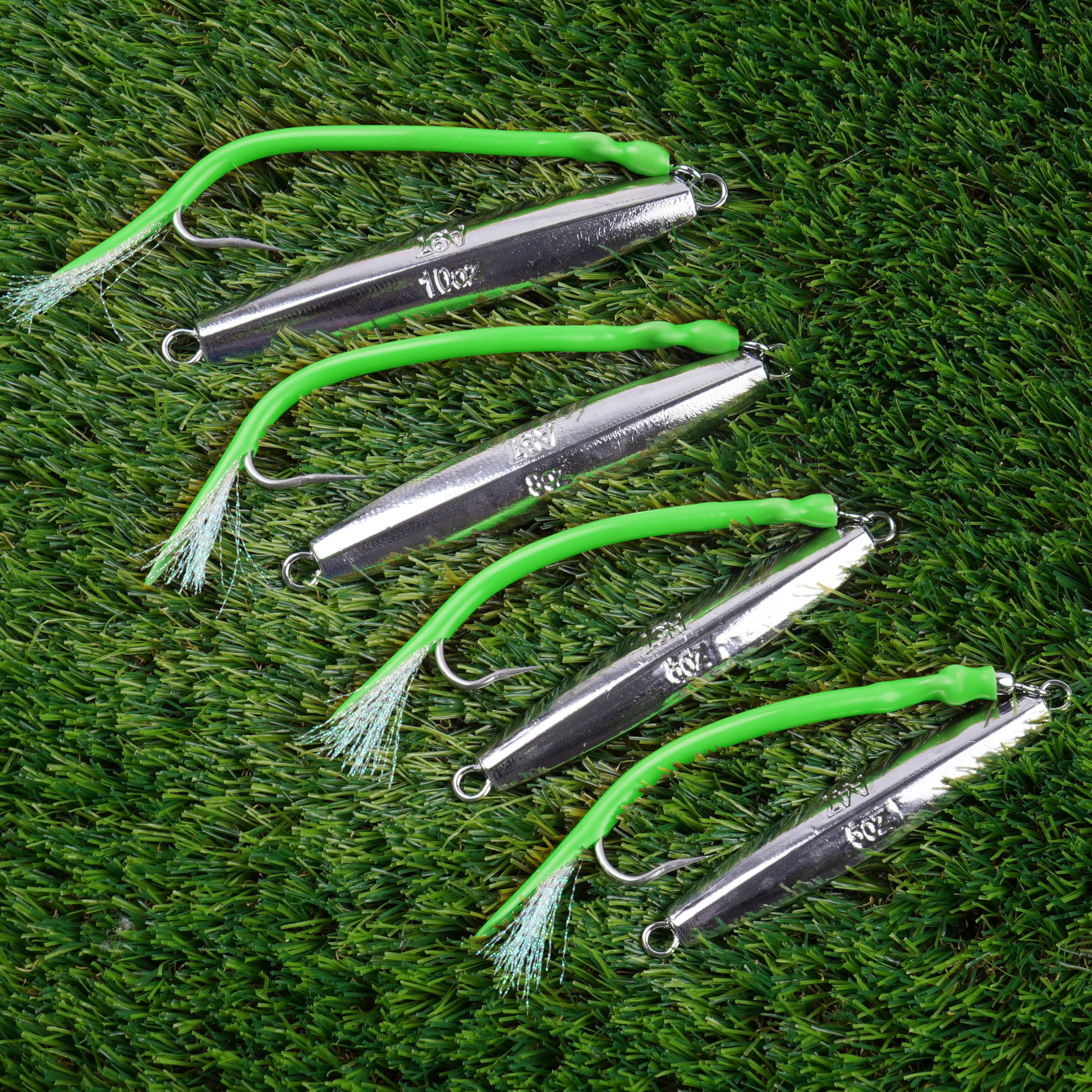 Esca da pesca in acqua salata, 3 pezzi, con diamanti a righe, per spigola, jigging, con ganci per esche in mare profondo, pesca offshore, pesca in metallo pesante, da 1 oz-113,4 g