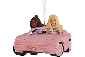 Barbie in a Pink Corvette Christmas Ornament