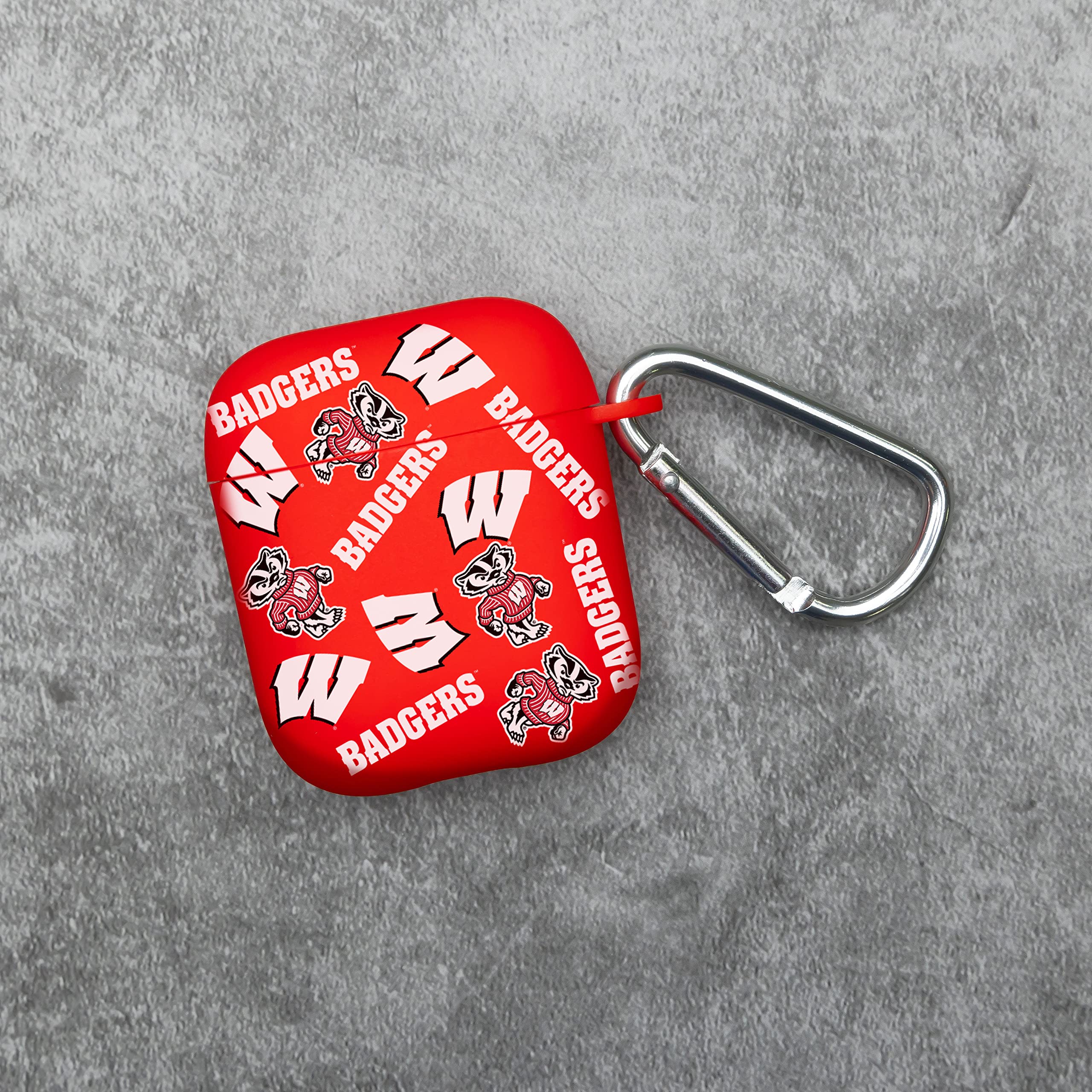 AFFINITY BANDS Wisconsin Badgers HD Case Cover Compatible with Apple AirPods Gen 1 & 2 (Random)