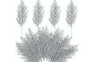Alpurple 25 Pcs Christmas Sparkling Silver Branches