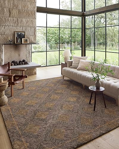 Loloi II Varena Collection VAR-04 - Alfombra decorativa de ciruelaoro de 2 pies y 3 pulgadas x 3 pies 9 pulgadas