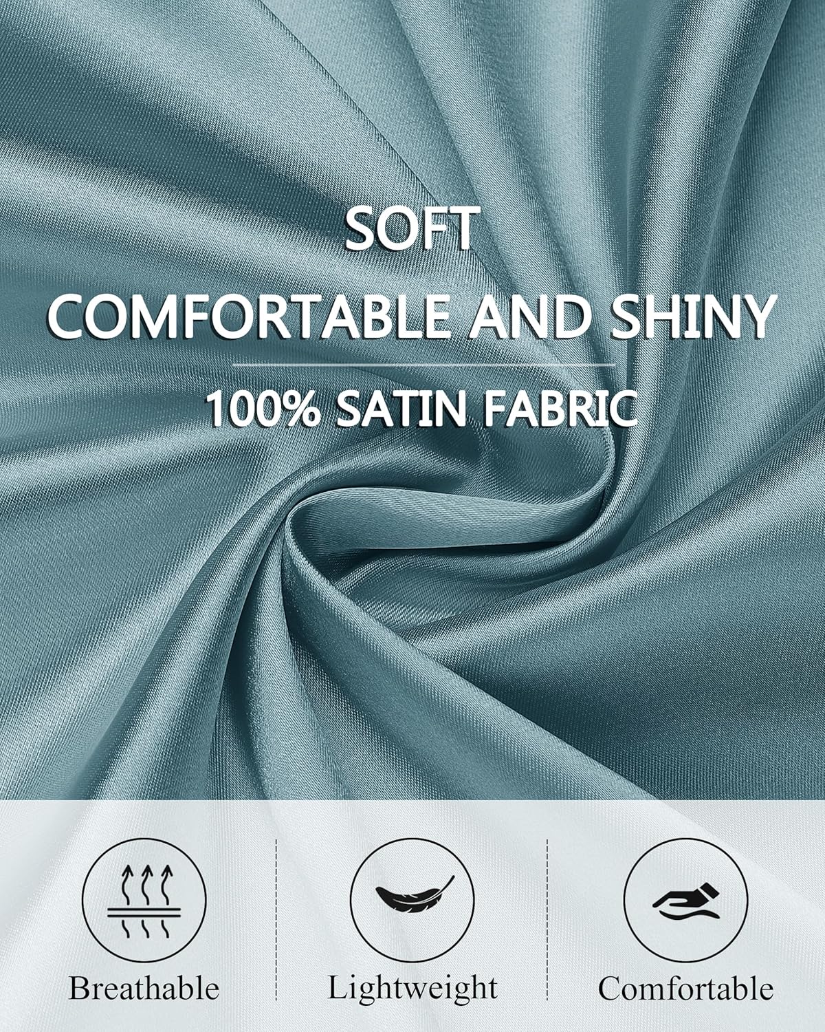 Satin Nightgowns for Women Lace Sleepwear V-neck Silk Slip Sleepshirts Sexy Negligee Nightwear - Image 3