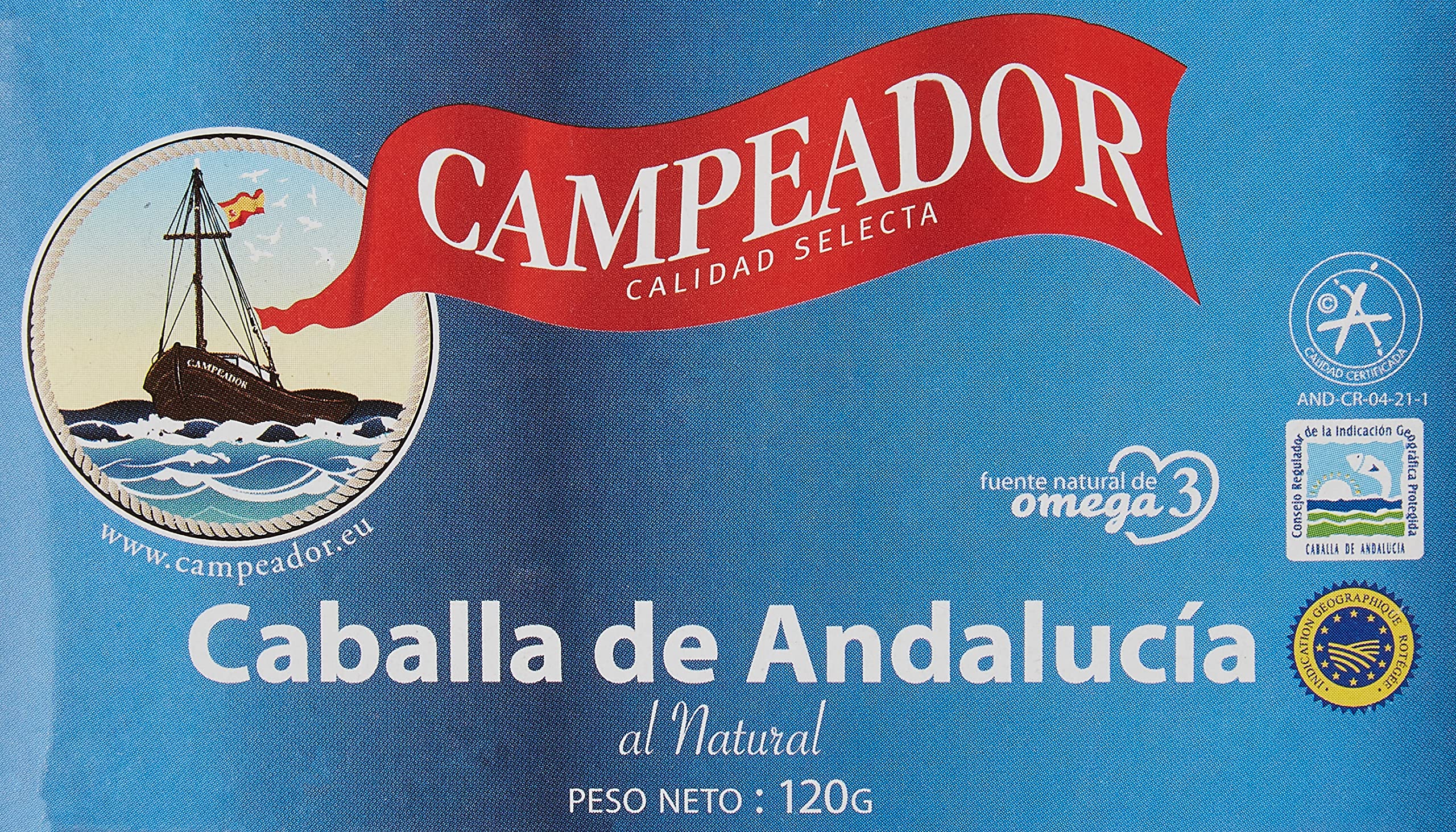 Campeador, Filetti di sgombro igp al naturale bio, 120g