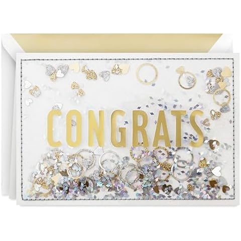 Hallmark Signature Engagement Card with Confetti Cover