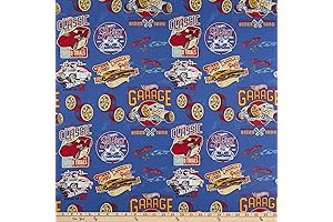 Riley Blake Hot Wheels Classic Main Blue Fabric