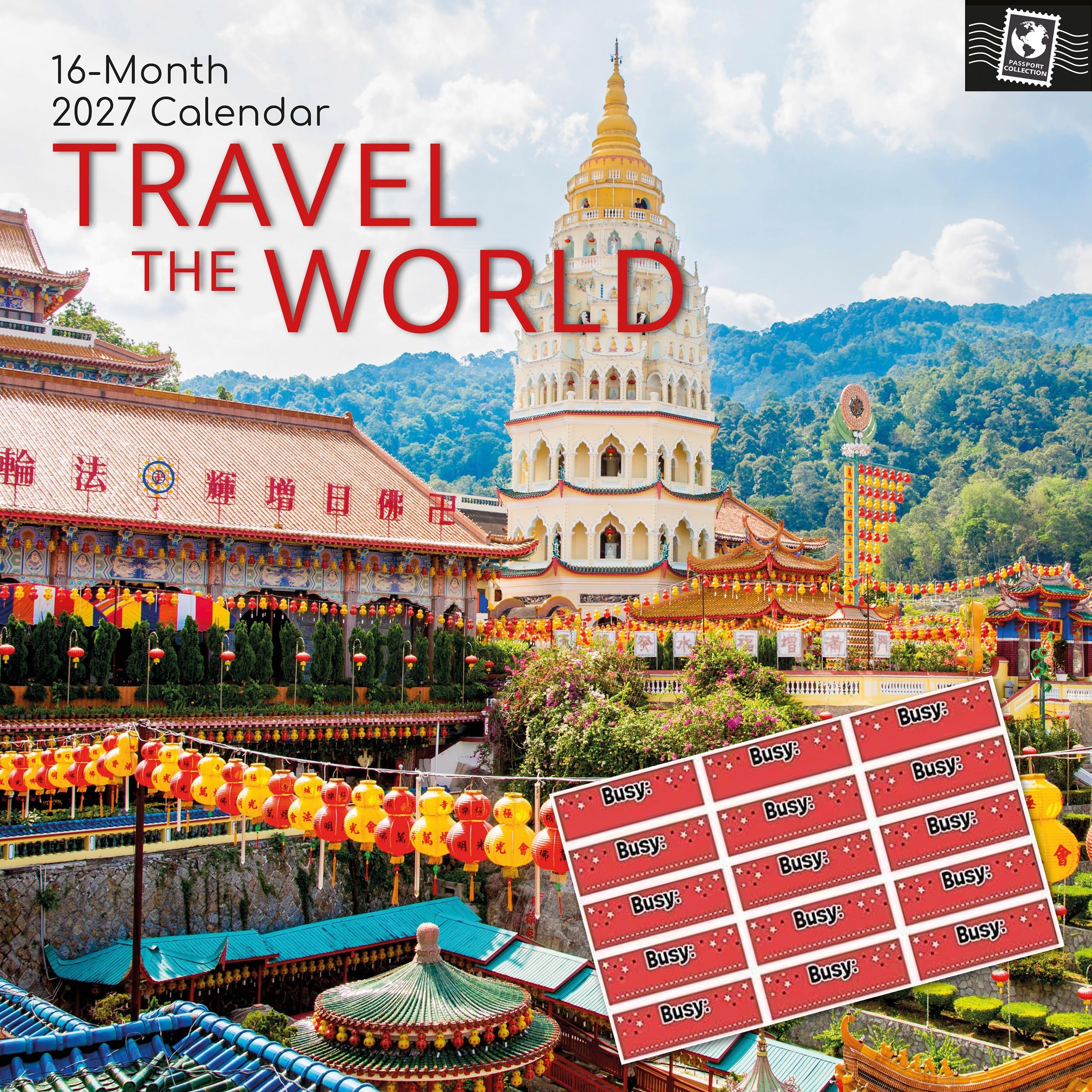 TGSC | Travel the World 2027 Calendar with Stickers | Home & Office Planner