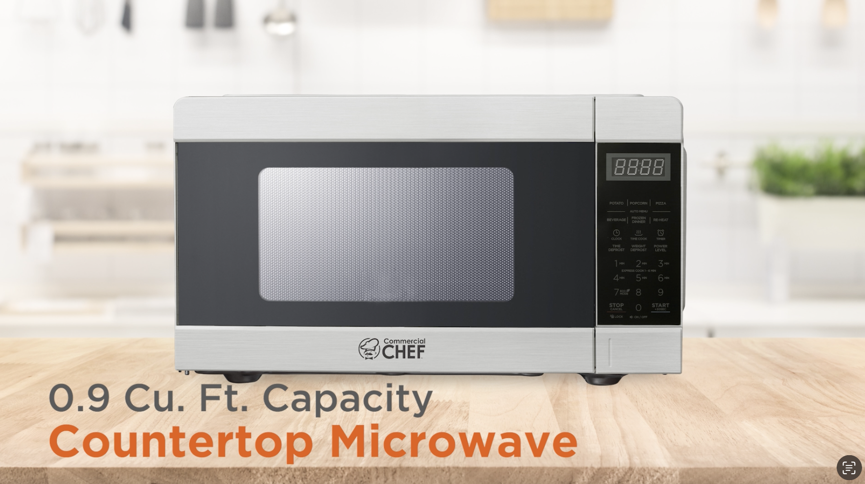 Amazon.com: COMMERCIAL CHEF 0.9 Cu Ft Microwave with 10 Power