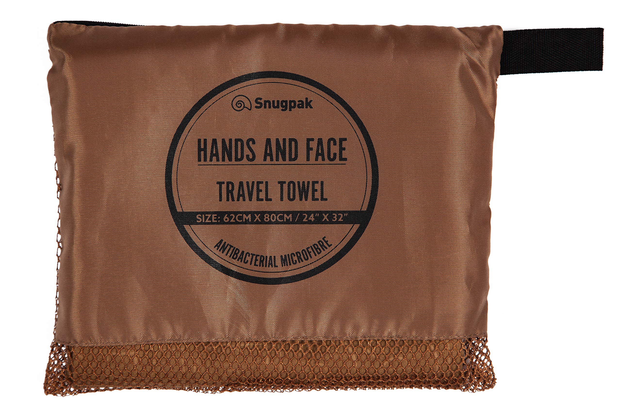 Snugpak | Hands & Face Travel Towel | Microfibre, extra absorbent, fast drying antibacterial travel towel (Coyote Tan)