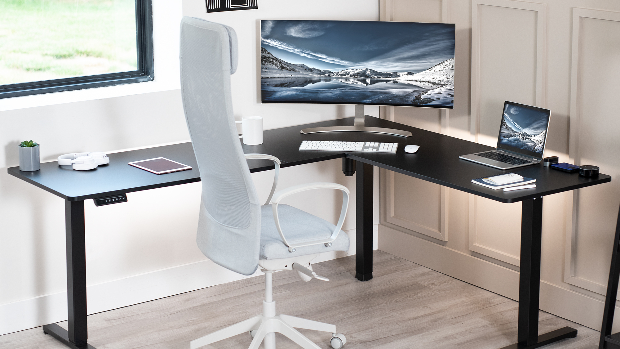 Amazon.com: VIVO Electric Corner 75 x 63 inch L-Shaped Standing