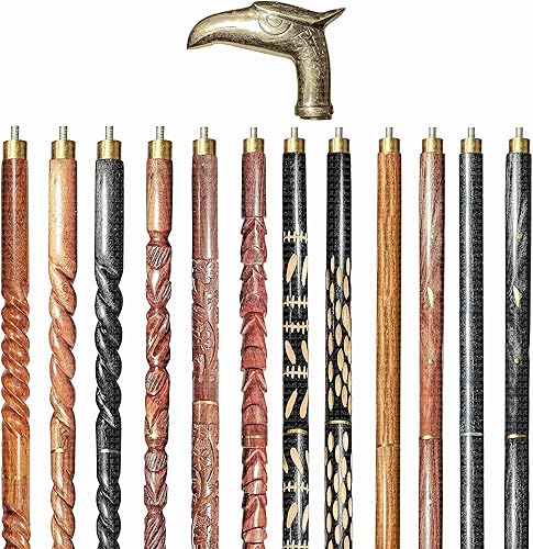 A.A.Nauticals - Bastón de madera para hombres y mujeres, cabeza de buitre, vintage hecho a mano personalizado y plegable, regalo para hombres