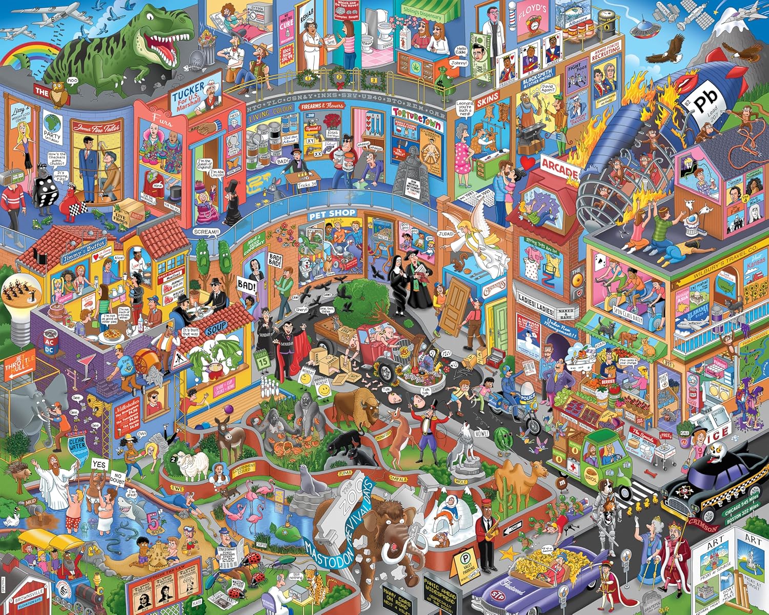 Tooniverse Bandemonium 1000 piece Jigsaw Puzzle for Adults Featuring 322 Illustrated Band Names