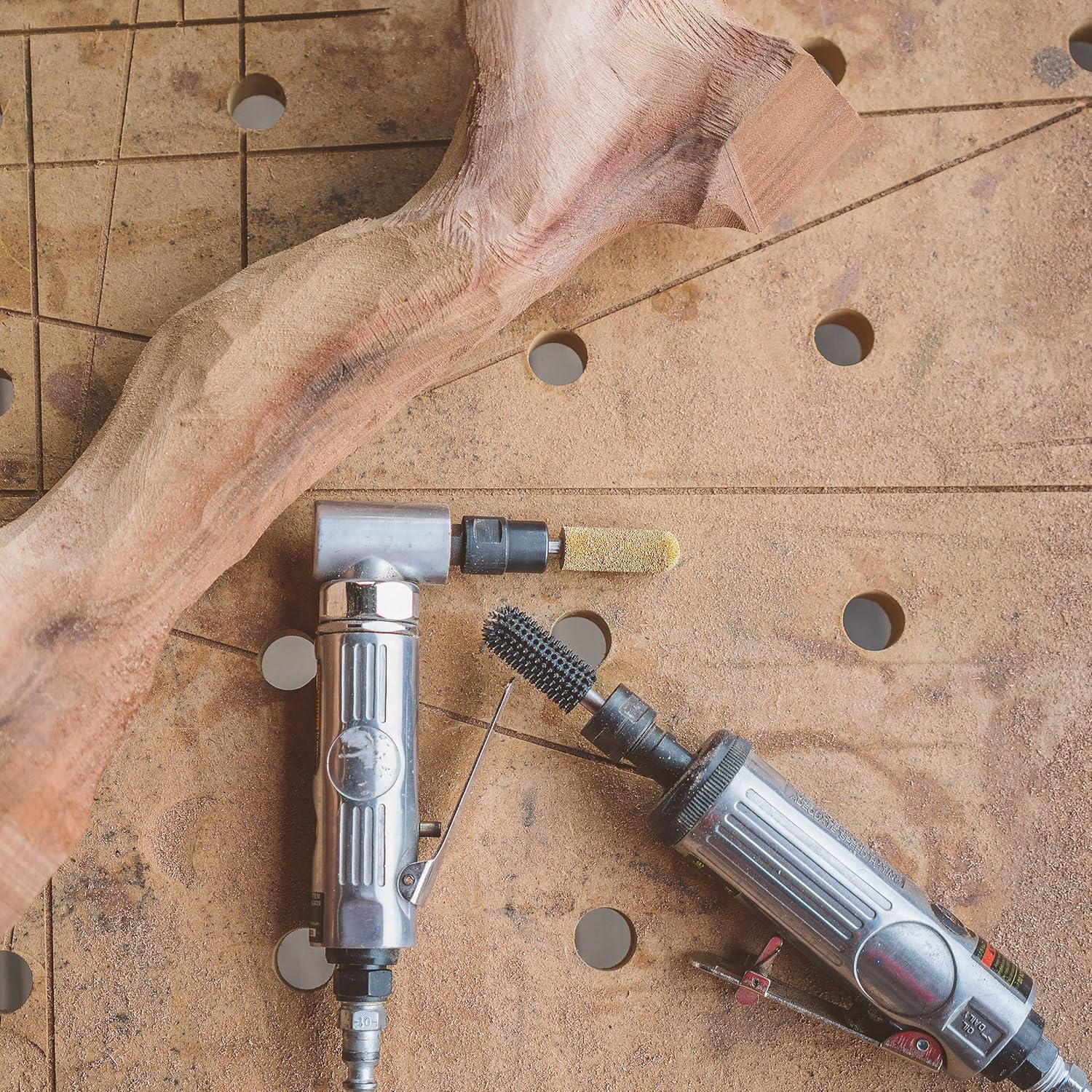 Kutzall Extreme Ball Nose Rotary Burr 1⁄4" Shaft, Very Coarse - Wood Carving Bit for Bosch, DeWalt, Milwaukee. Abrasive Tungsten Carbide 3⁄4"(19mm) Dia. X 1-1⁄8"(28.5mm) Length, BNX-34C