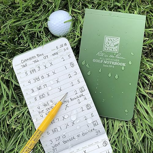 Miniatura 7 de Rite in the Rain Cuaderno de golf para todo tipo de clima, 3.5 x 6 pulgadas, Green Field Flex, libro de yardas de club y notas de agujeros (No. 4)