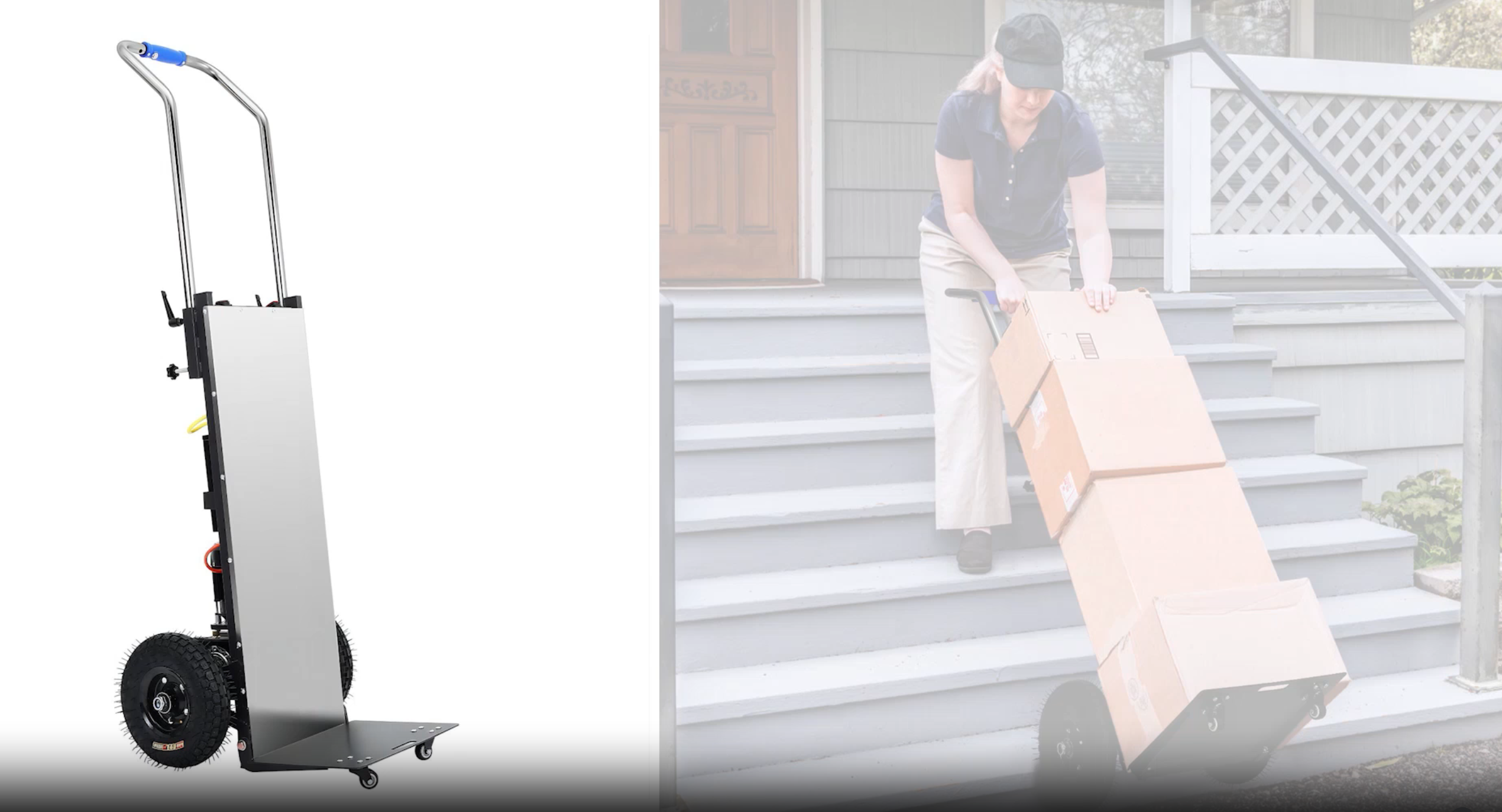 Carretilla eléctrica para escaleras 1200W capacidad 900 lb miniatura 7