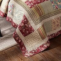 Vista 3 de Tache - Juego de colcha de 3 piezas, 100% algodón, diseño floral de pétalos, color azul