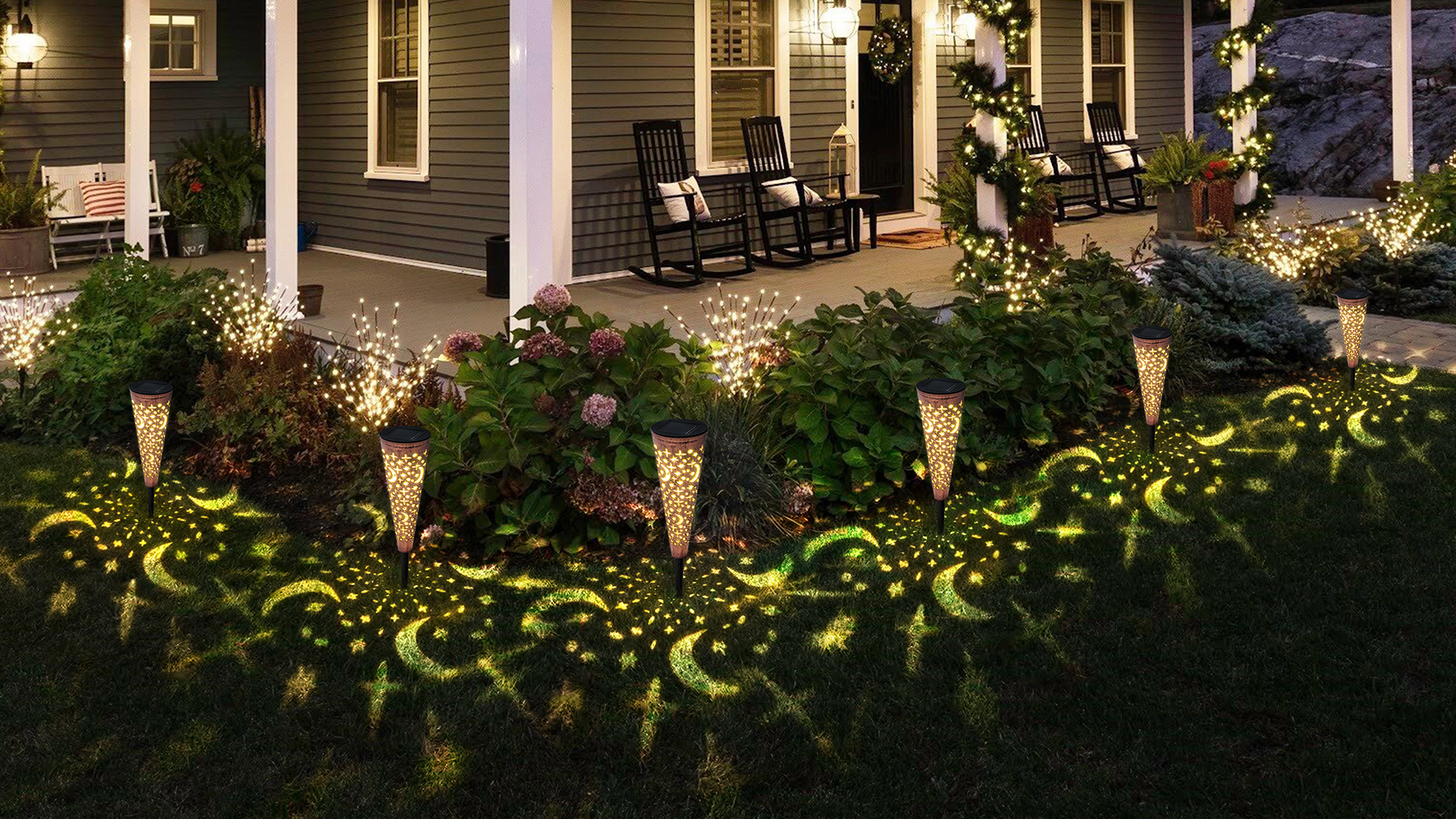 Go2garden Solar Lights Outdoor Decorative Stake Lights
