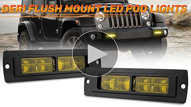 Amazon.com: DERI 7 Inch Flush Mount LED Pods, 2PCS Yellow