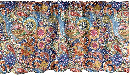 Miniatura 25 de Lunarable Cenefa de ventana azul pálido, diseño de conchas de vida submarina grunge, estrellas de mar, arte marítimo incompleto, cenefa de cortina