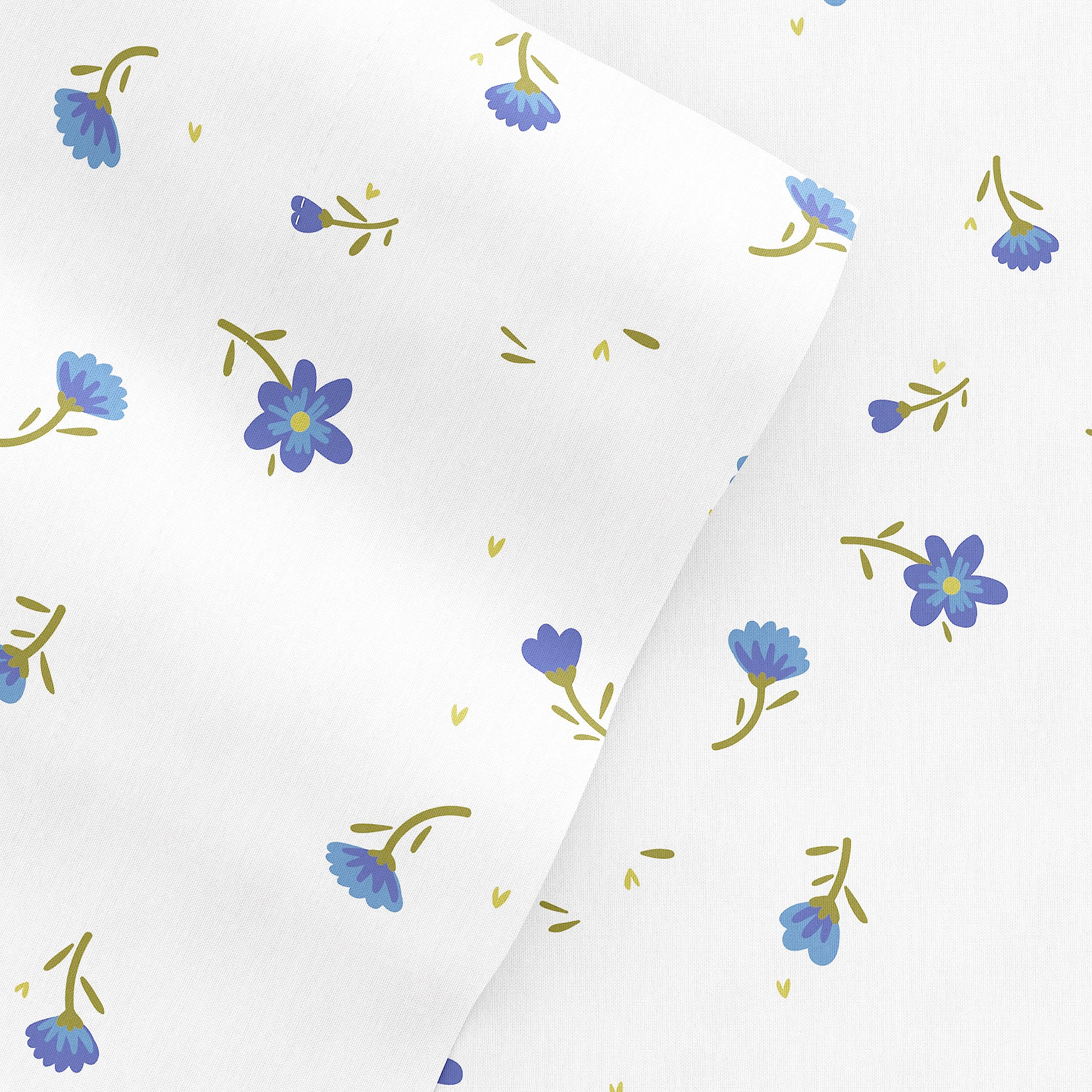 Linen Market 4 Piece Cal King Bedding Sheet Set (Light Blue Floral)