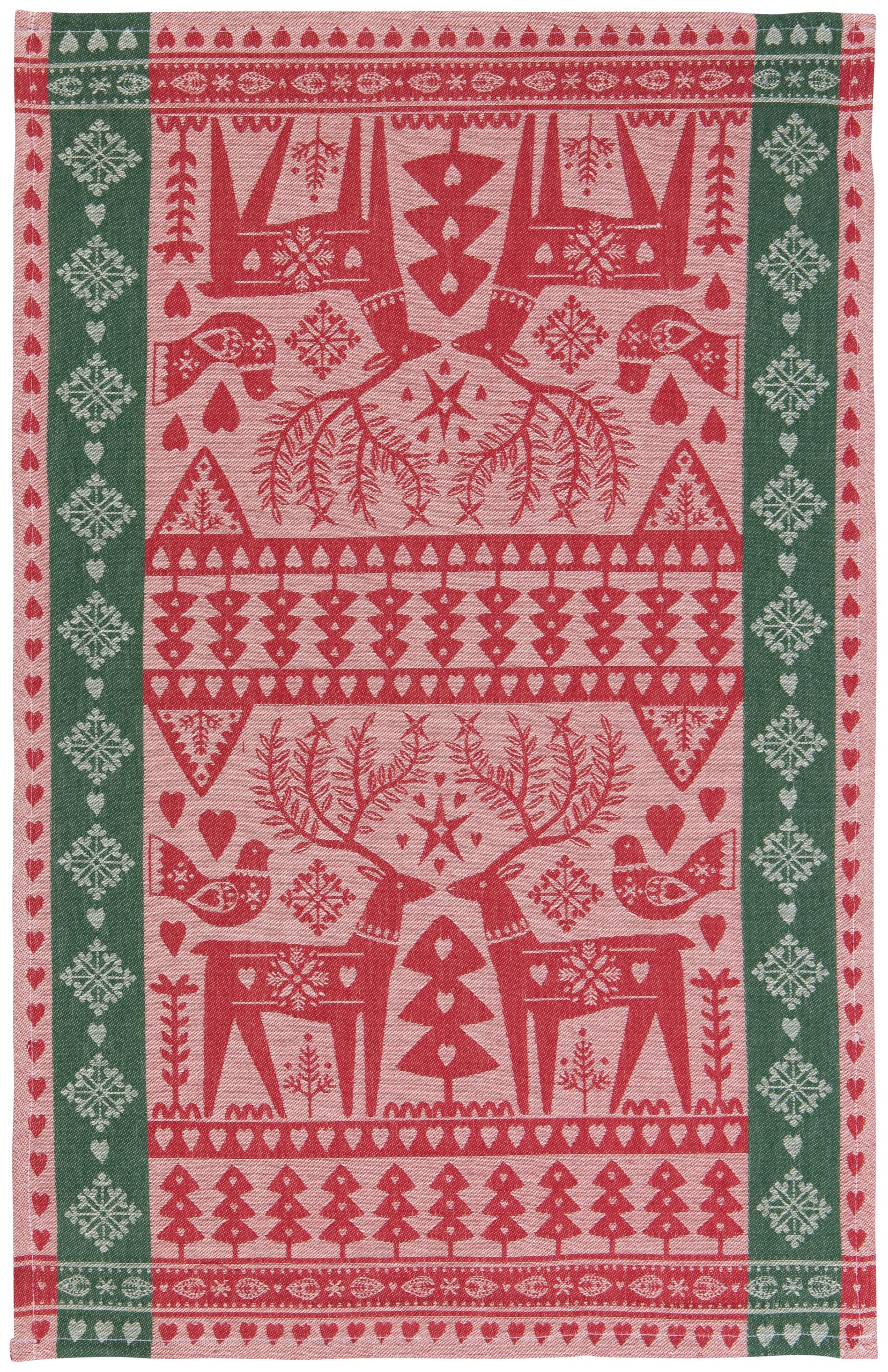 Now Designs Folk Forest Cotton Jacquard Dishtowel 18 x 28 in
