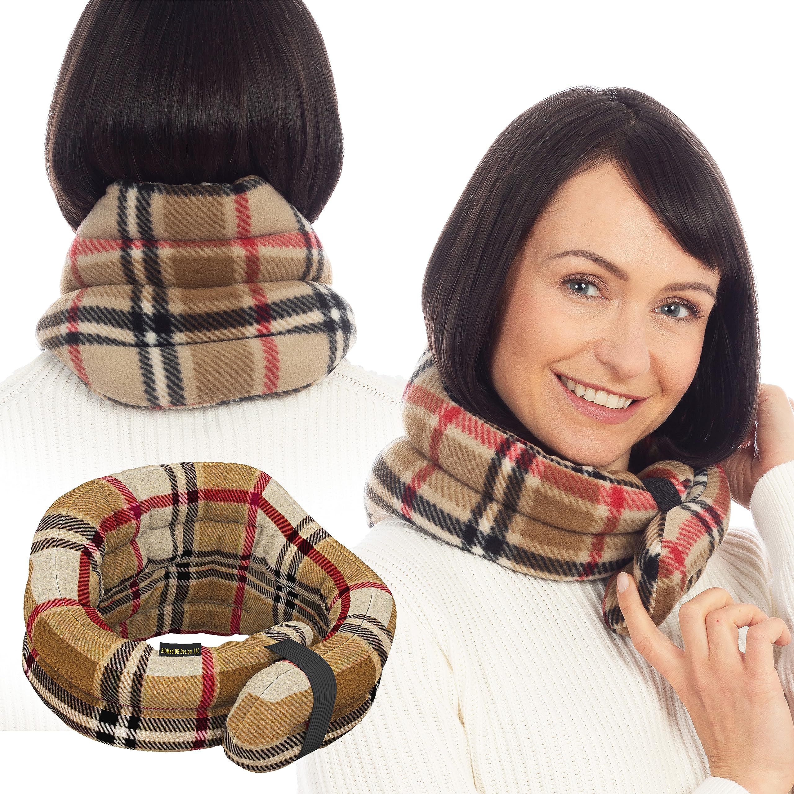 sunnybay microwave heating pad, microwavable cold or heated neck and shoulder wrap, moist and weighted hands-free beanbag pack with wide neck coverage, fsa hsa approved, 26 inches long-length, london