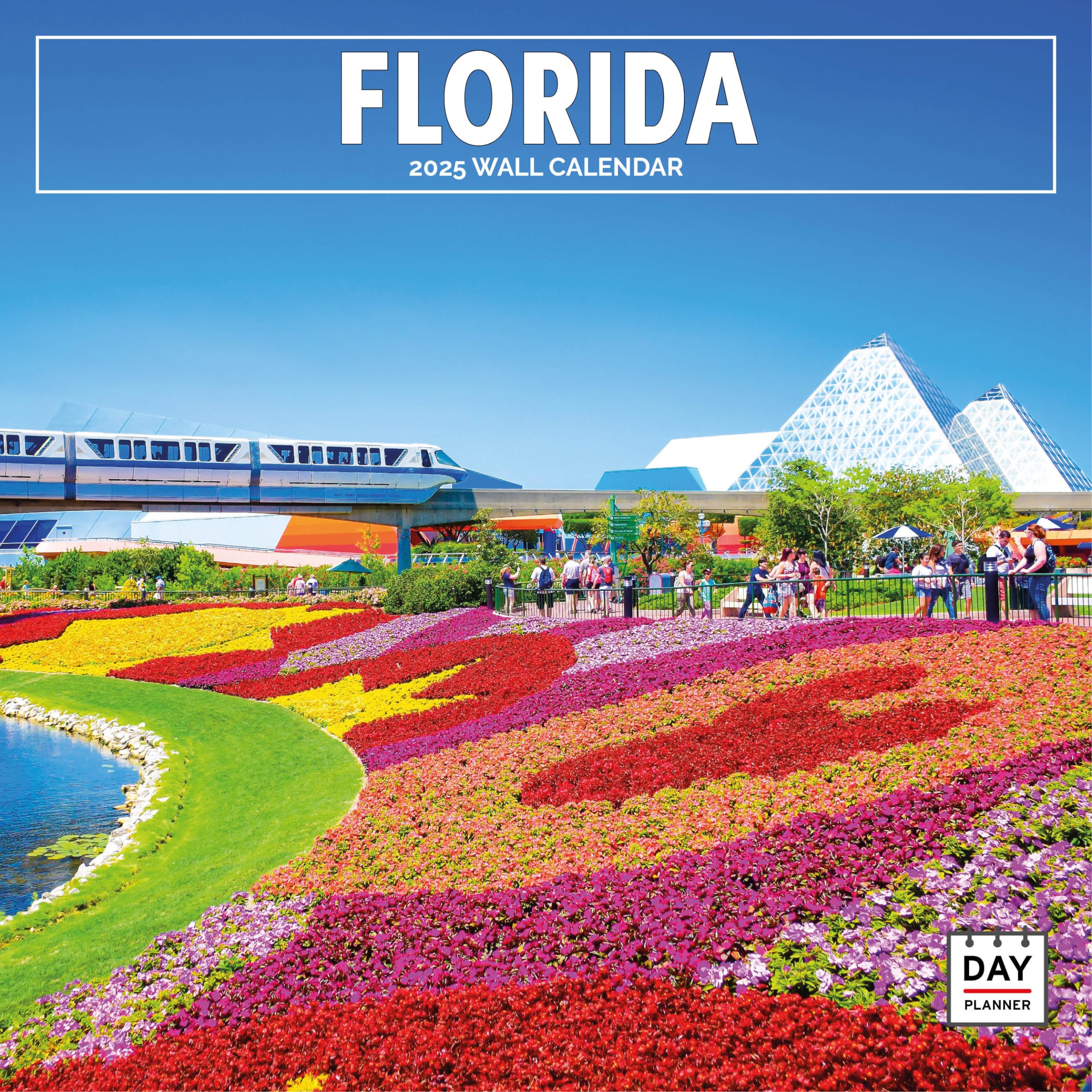 Dayplanner Publishing Florida Calendar 2025, Large Square Wall Calendar, 16 Month, Florida Gift Travel Calendar