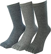 PAX Select #5550P Warm Infrared Treated 5 Toe Socks for Cold Protection, 3 Pairs Set, 3 Assorted Colors, assorted