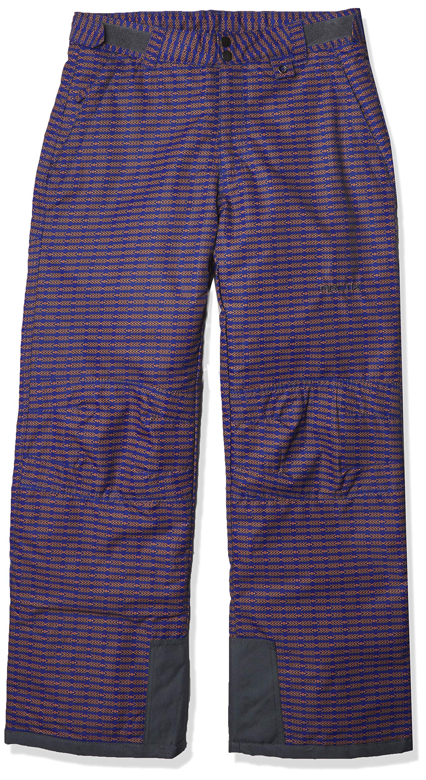 Arctix Kids Snow Pants with Reinforced Knees and Seat, Arrowhead Royal Blue/Orange, Medium Regular