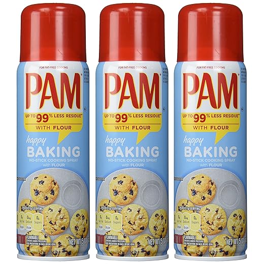 PAM Baking Spray with Flour 5 fl oz PACK, 15 Ounce, (Pack of 3)