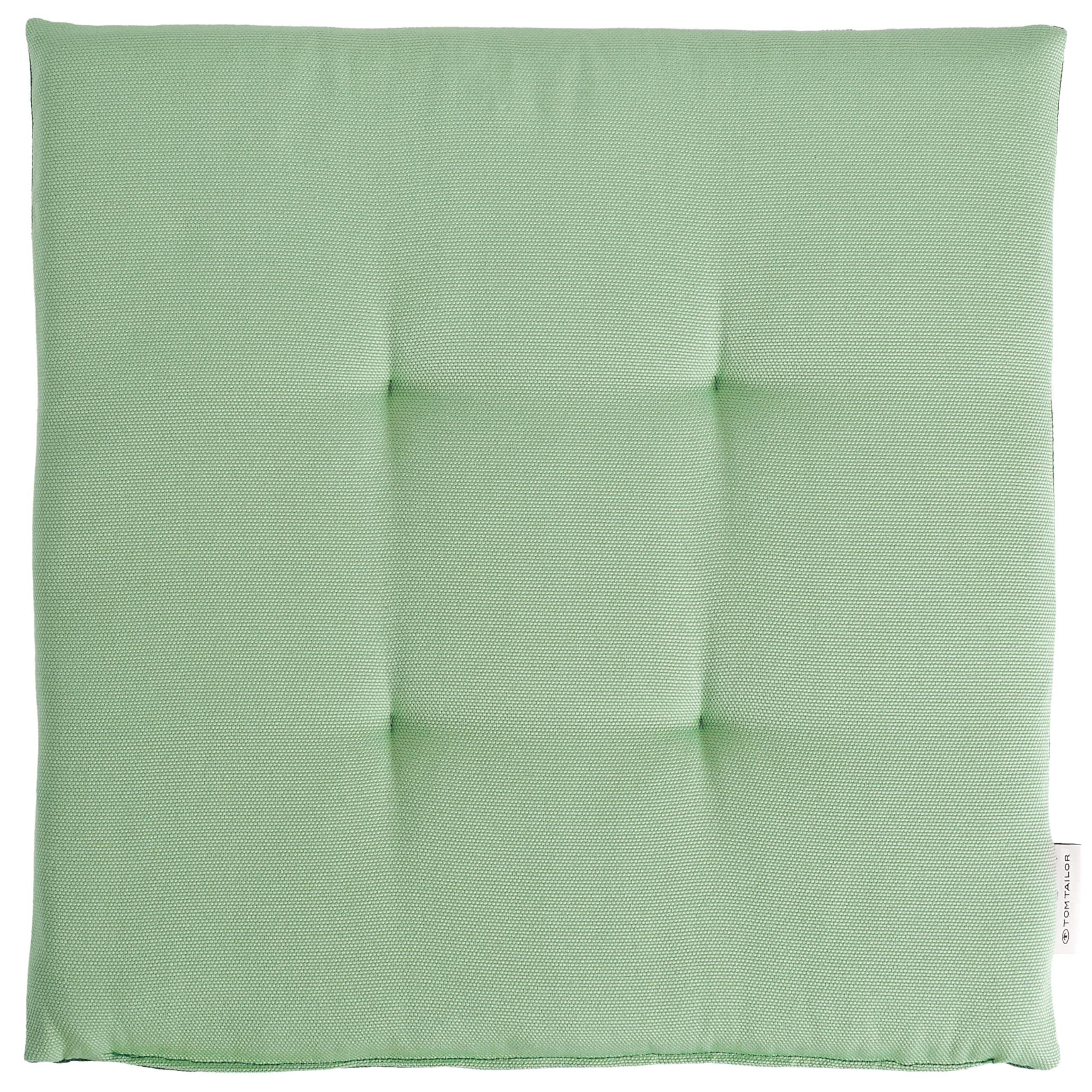 TOM TAILOR Oeko Tex - Juego de 6 cojines para silla (40 x 40 cm, lavables para comedor, silla de oficina, banco, suelo y muebles de jardín), color verde