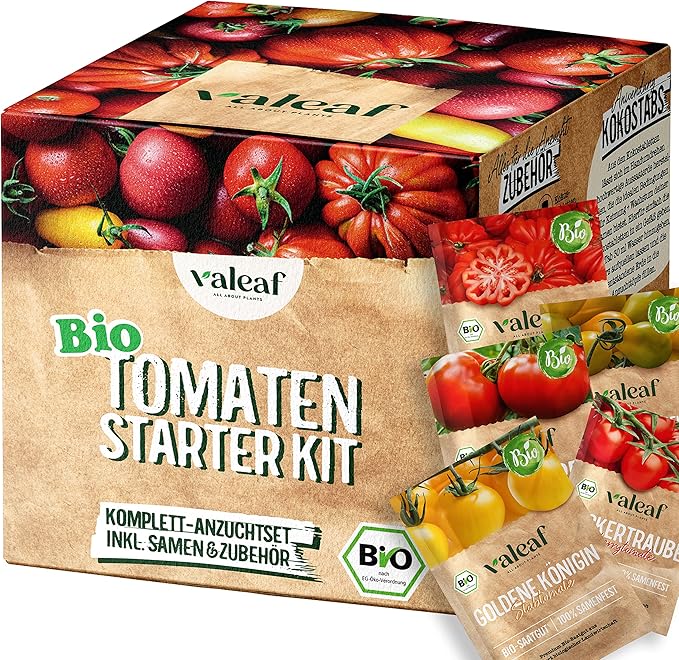 valeaf BIO Tomaten Starter Set I 5 Sorten Bio Tomaten Saatgut im ...